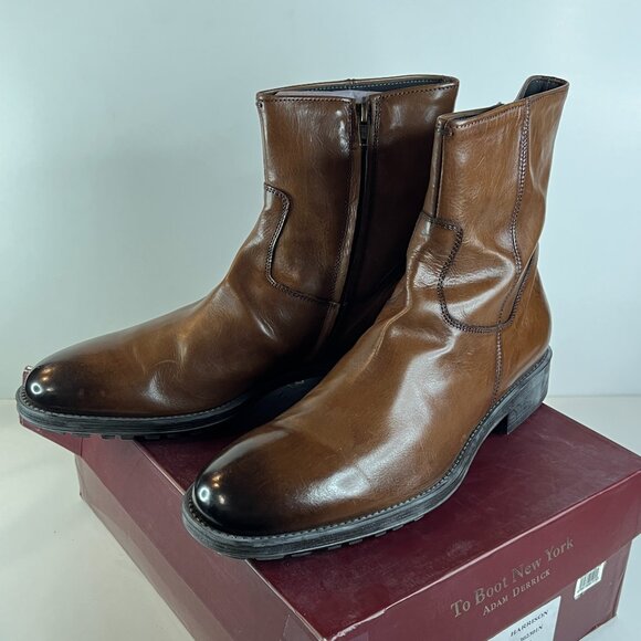 To Boot New York Belvedere Leather Western Boots - Picture 1 of 12